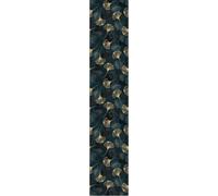 Papel tapiz de fibra textil con adhesivo preaplicado – Hoja de ginkgo azul – 1 rollo de 300 x 60 cm