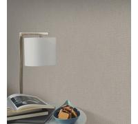 Papel Tapiz De Tela Erismann Opus Liso Taupe Vinilo Tejido Dolce Lino 10463-02
