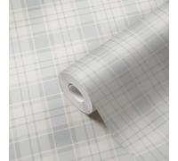 Papel Tapiz Estilo Campestre A Cuadros - Rosa, Blanco