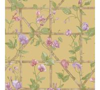 Papel Tapiz Floral Enrejado Amarillo Holden 14201 Para Un Hogar Elegante