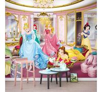 Mural de Papel Tapiz Disney Para Dormitorio Niñas 368x254cm Rosa Colorido