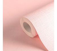 Papel Tapiz No Tejido Con Estructura De Lino - Rosa Claro