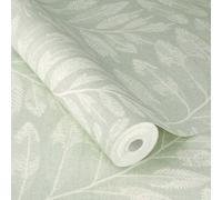 Papel Tapiz Rasch Verde Hoja Trail Texturizado 709551 Vlies Botánico