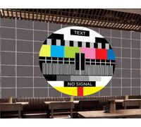 Papel Tapiz Retro Nostálgico Abstracto Geométrico Bloque De Color TV Personalidad Bar Cafetería Fondo Mural Restaurante Occidental Papel Tapiz,3D,400x280cm