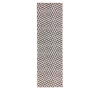 Papel tapiz vinílico, estampado de rayas, color salmón/beige/marrón/blanco, 60x500 cm