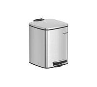 Papelera Baño 6 L con Pedal Plata Metálico