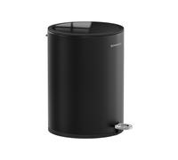 Papelera Baño,Cubo de Basura de Baño con Tapa Cierre Suave con Pedal Negro Tinta