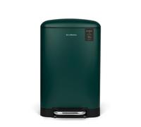 Les Collectors Papelera de cocina de pedal Acero inoxidable n°501 Verde pato, Capacidad 20L, Cubo interior extraíble, Acabado mate, Resistente, Cierre silencioso de la tapa
