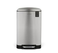 Les Collectors, Cubo de cocina a pedal N°512, Acero inoxidable, Capacidad 20L, Compatible con bolsas de 30L, Compacto, Práctico, Cierre silencioso, Cubeta interior extraíble, Acabado mate, Inox