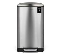 Les Collectors, Cubo de basura de cocina a pedal N°712, Acero inoxidable, Capacidad 30L, Compatible con bolsa 30L, Práctico, Cierre silencioso, Cubo interior extraíble, Acabado mate, Color Acero inox