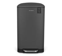 Les Collectors - Cubo cocina a pedal Nº831, 40L, acero inoxidable, cierre silencioso, gris antracita