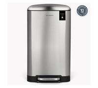 Les Collectors - Cubo de cocina a pedal Nº875, Acero inoxidable, capacidad 40L, Compatible con bolsas de 50L, Compacto y práctico, cierre silencioso, Cubo interior extraíble, Acabado mate, Color Inox