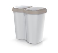 Papelera Compacta B Duo 40 L, marrón/gris, versión para pared NDBS40-WG5C_427C