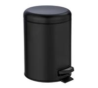 Wenko Papelera con pedal Leman 5 L Negro