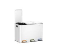 Papelera de Cocina Triple Blanco Nube