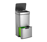 Well home papelera de reciclaje 62l (37l+25l) con 2 compartimentos