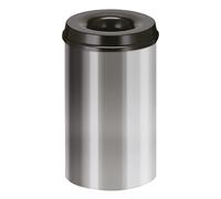 Papelera de seguridad, acero, autoextinguible capacidad 20 l, H x Ø 426 x 260 mm