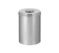 Papelera de seguridad, acero, autoextinguible capacidad 30 l, H x Ø 470 x 335 mm