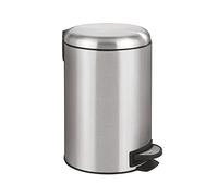 Papelera Leman de acero inoxidable con pedal 12 L, de Wenko, 22703100