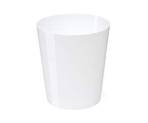 Papelera Osco "Hi Gloss" fuerte plástico papelera, Blanco