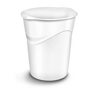 Papelera plastico cerrada cep gloss 280g 14 litros blanco