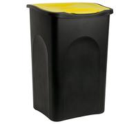Papelera Plástico Negro/Amarillo 50L