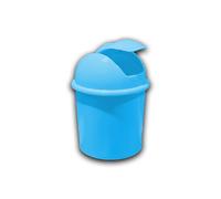 Papelera PRAXTON PVC Con Tapa Azul