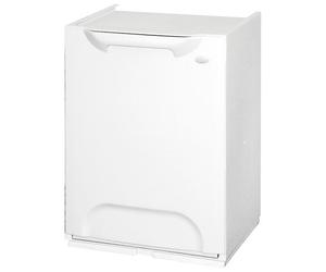 Papelera reciclaje en polipropileno color blanco, con depósito 20 l en el interior