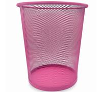 Papelera Rosa de Oficina Euroxanty | Metálica y Estable | 10L