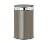 Papelera superior con tapa táctil TOUCH BIN NEW 40 l, platino / plateado, Brabantia