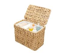 Papelera Tejida Baño Contenedor Estrecho de Basura y Reciclaje para Baño | Papelera doméstica residentes decoradores inquilinos hogar apartamento oficina dormitorio salón habitación estudio cocina