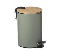 Papelera Trio Khaki de 3L con Cierre Suave y Diseño Elegante en Metal Resistente