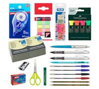 Papelivi - Lote Pack Set Teletrabajo de Material de Oficina Papelería - Básico - Vuelta al trabajo. Primeras Marcas