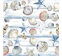 Paper+Design Paquete de 20 servilletas de 3 capas, conchas marinas de playa, 33 x 33 cm, servilletas para decoración de mesa, decoupage, técnica de decoupage, SERVILLETA DESECHABLE