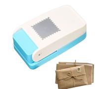 Paper Hole Punch - Heavy Duty Portable Craft Tool for Square and Rectangle Cuts | Manual Paper Cutter Perfect for Binder Scrapbook Postage Stamp Card Journal Notebook Photo Art Projects