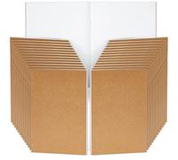 Paper Junkie Paquete de 24 cuadernos en blanco sin forro, diarios de papel kraft tamaño carta con 24 hojas para dibujar, cuaderno de bocetos, suministros de oficina (8.5 x 11 pulgadas)
