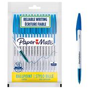 Paper Mate 045 bolígrafos - Punta mediana (1,0 mm), Tinta azul, 15 unidades