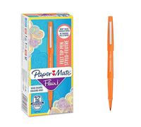 Paper Mate Flair - Rotulador, punta mediana de 0.7 mm, caja de 12, color naranja
