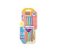 Paper-Mate Rotulador Flair Punta mediana 1,1 mm Azul, naranja, rosa, púrpura Paquete de 4