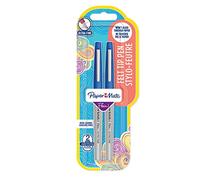 Paper Mate Flair rotulador, punta ultrafina de 0,33 mm, azul, paquete de 2
