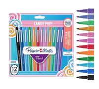 Paper Mate Flair Rotuladores de fieltro Candy POP | punta mediana (0,7mm) | colores surtidos | paquete de 12