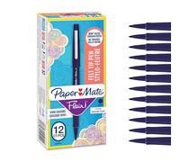 Paper Mate Flair rotuladores de punta de fieltro | punta mediana (0.7 mm) | azul marino | caja de 12