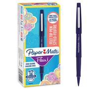 Paper Mate Flair rotuladores punta mediana (0,7 mm) azul marino caja de 12