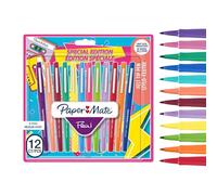 Paper Mate Rotuladores Flair – punta mediana (0,7 mm), colores Retro surtidos, paquete de 12