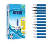 Paper-Mate Bolígrafo Flexgrip punta mediana 1.0 mm caja de 12 color azul