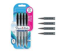 Paper-Mate Bolígrafos de gel FlexGrip 0,7 mm tinta negra 4 unidades