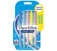 Paper Mate Flexgrip Bolígrafos Retráctiles Pastel Tinta Azul Set de 12