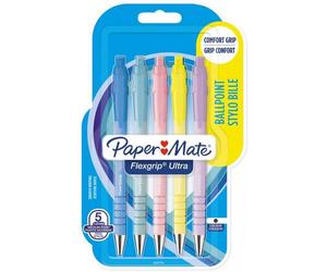 Paper Mate Flexgrip Bolígrafos Retráctiles Pastel Tinta Azul Set de 12