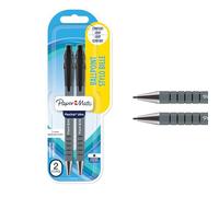 Paper Mate Flexgrip Ultra bolígrafo retráctil | punta mediana (1,0 mm) | negro | paquete de 2