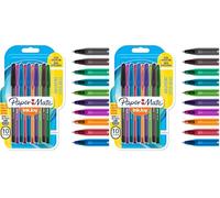 Paper Mate InkJoy 100 CAP, bolígrafo con capuchón, punta media de 1 mm y alegres colores surtidos, paquete de 16 + 2 (1956751)
